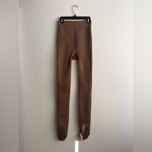NEVER WORN TAN LEGGING TIGHTS LINED WITH FLEECE